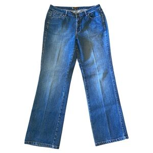 Wrangler Aura Womens Sz 14p/Tal Faded Bootcut Mid Rise Denim EUC